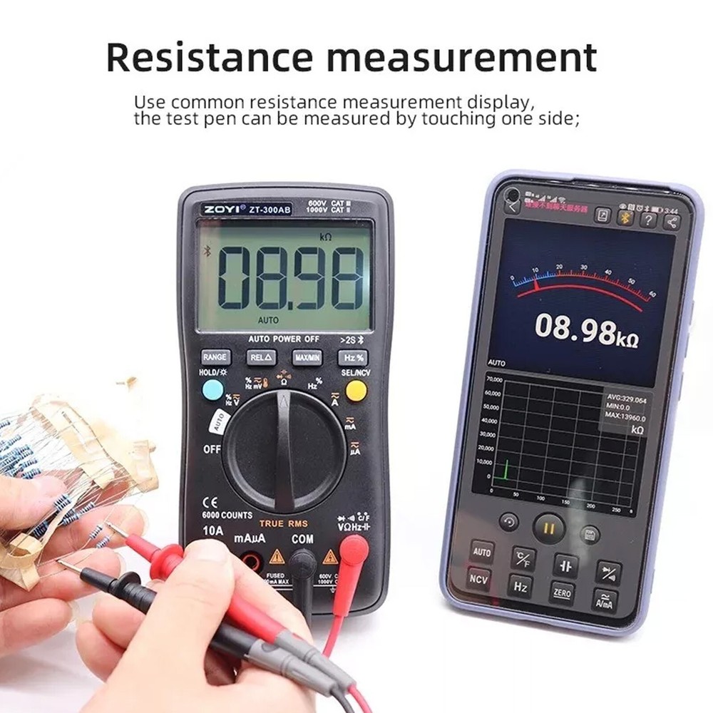 Wireless Digital Multimeter True RMS Manual/Auto Ranging 6000 Counts DMM