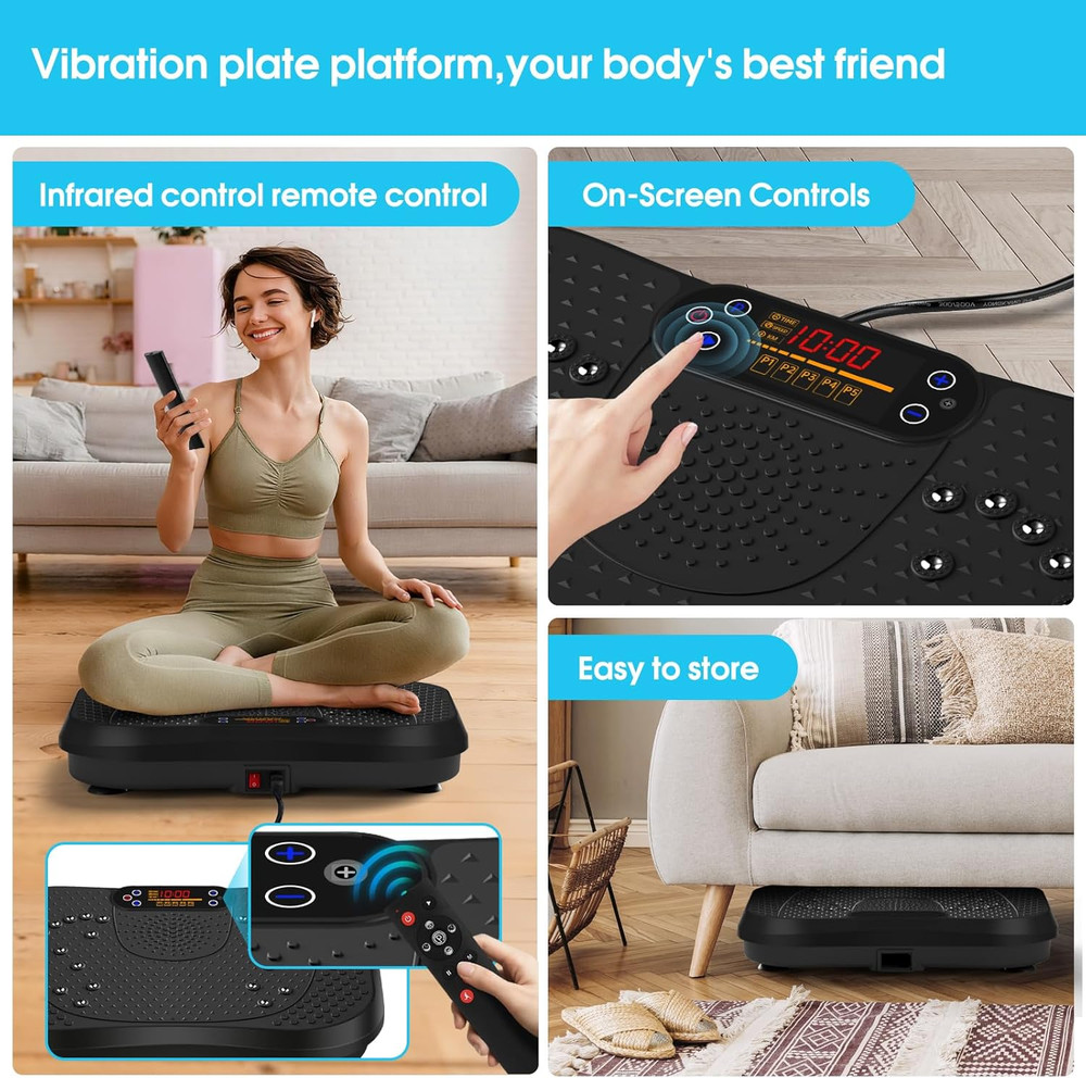 Vibration Plate Exercise Machine for Lymphatic Drainage,Power Vibrate Stand Shak