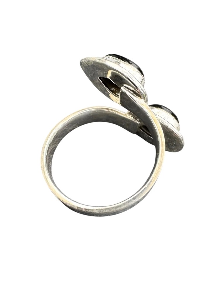 Black Onyx Solid 925 Sterling Silver Ring ADJ