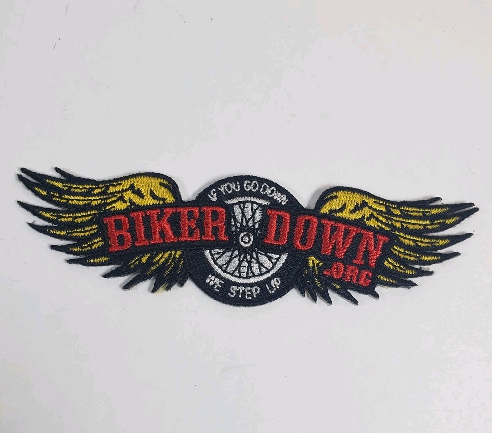 Biker Down .org 5" Patch If You Go Down We Step Up