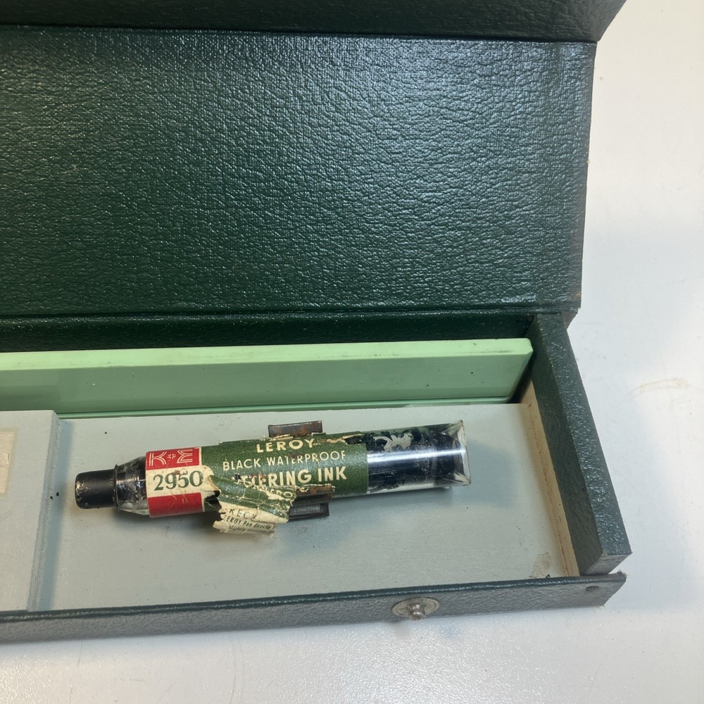 K&E KEUFFEL & ESSER DORIC DRAFTING LETTERING SET MODEL 8915 W/ CASE