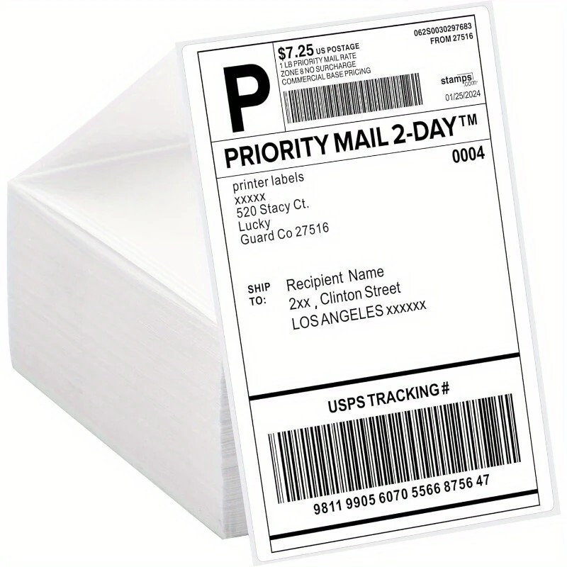 500Pack 500 4x6 Thermal Shipping Labels Foldable Any Prints Thermal LabelmPaper