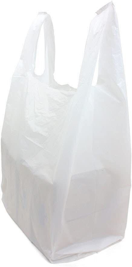 Bags Multi Purpose 17" x 8" X 29" Plastic White Jumbo T-Shirt Shopping Grocery