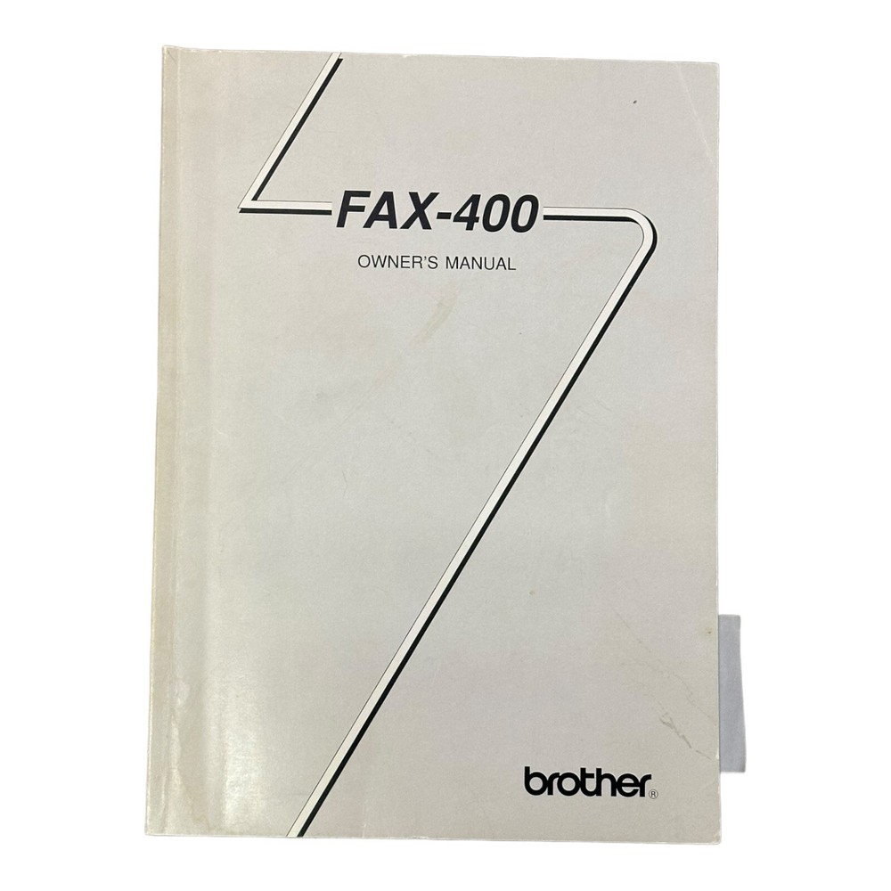Brother Fax-400 Fax Machine Owner's Manual User's Guide Only Booklet