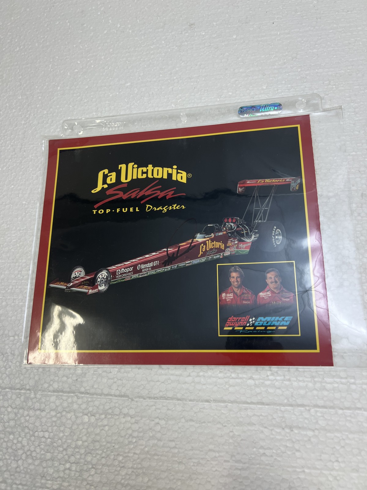 Mike Dunn La Victoria Top Fuel Dragster Signed Photo Card NHRA Racing Autograph