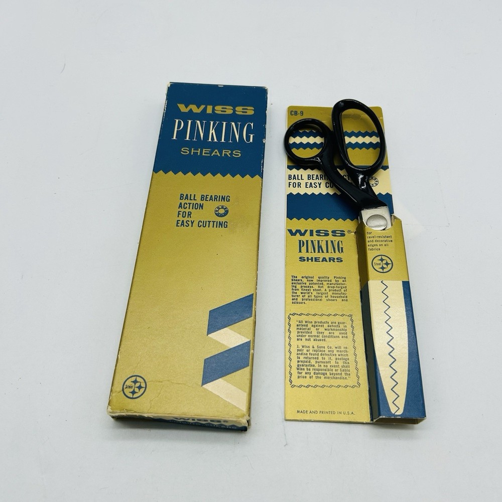 WISS PROFESSIONAL PINKING SHEARS CB-9 5" TAILOR SEWING SCISSORS