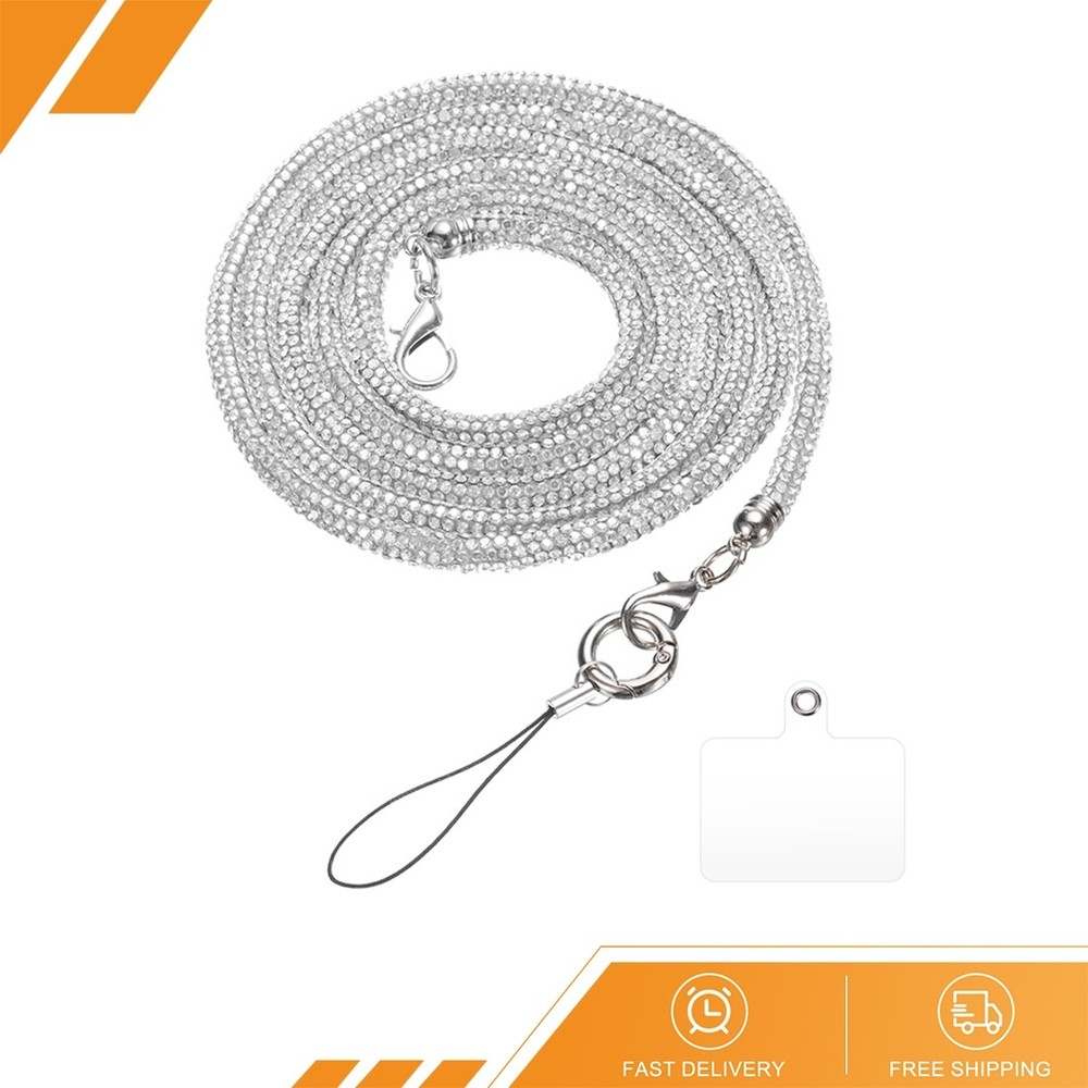 Replacement Purse Straps Crystal Bag Handle Sparkly - Silver