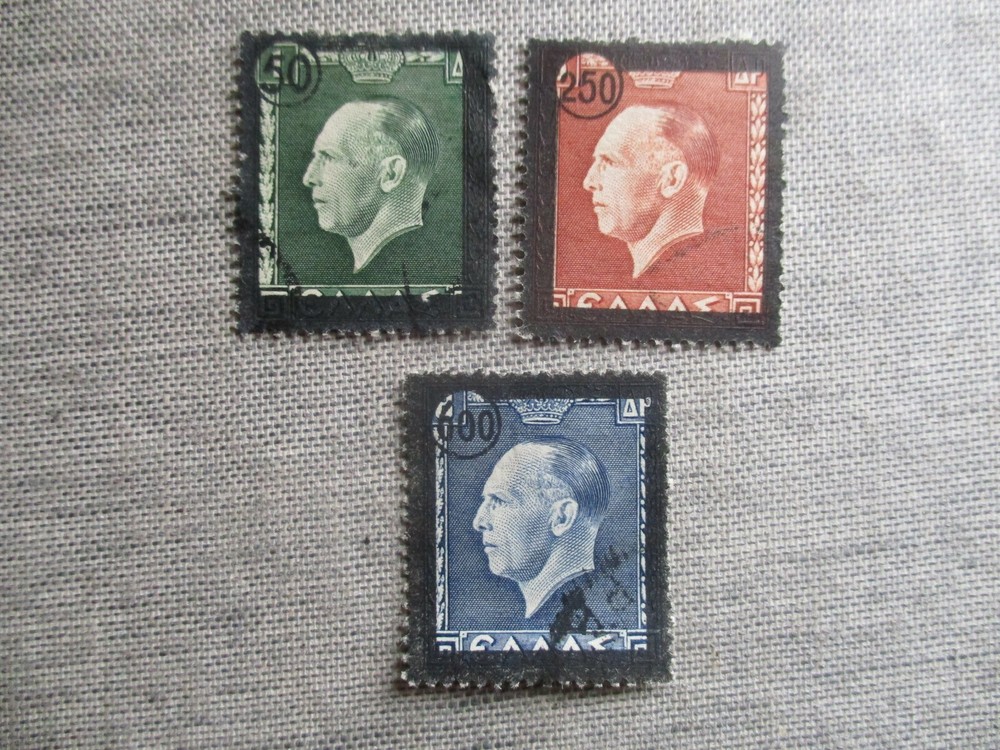 Greece, Scott#498-500, used