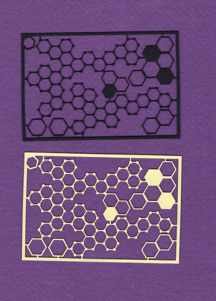 Honey Comb # 3 Bee die cuts scrapbook cards
