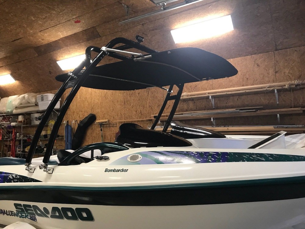 Black Reborn Launch Forward-facing Wakeboard Tower Fast Install & Fold Down