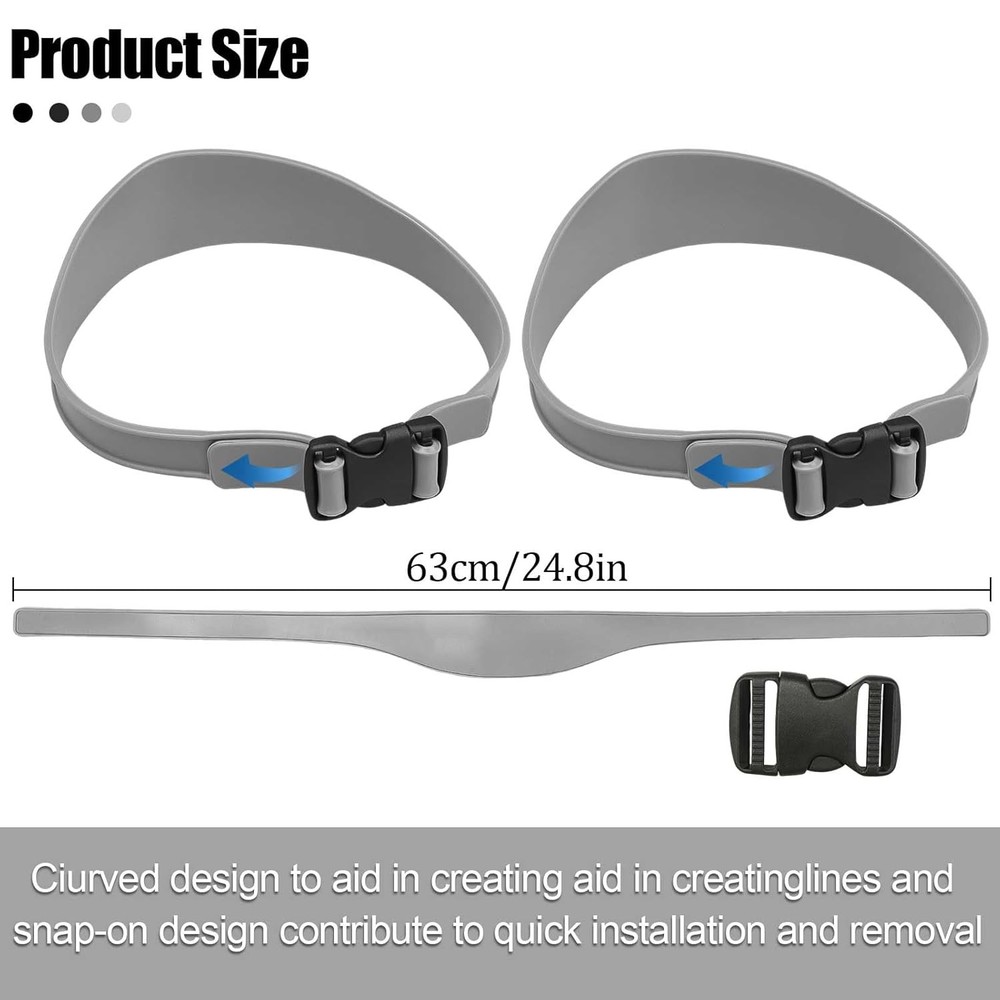 1PC Neckline Shaving Template Adjustable, 1PCS Gray