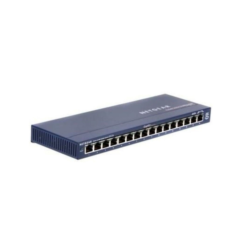 NETGEAR PROSAFE GS116 V2 16 PORT GIGABIT ETHERNET NETWORK SWITCH + 12V ADAPTER