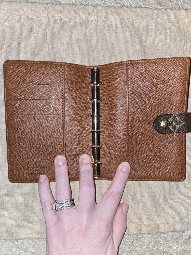 Louis Vuitton Monogram Agenda Passport Holder PM Size