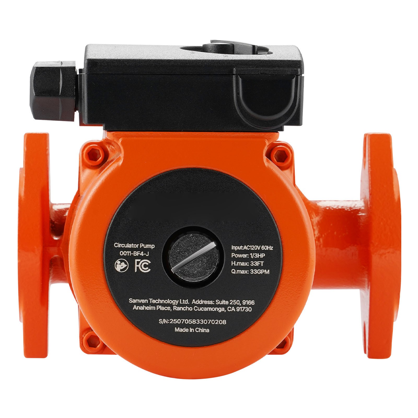 Uimoso Cast Iron Circulator Pump for Hot Water, 1/3 HP, 33 GPM Flow