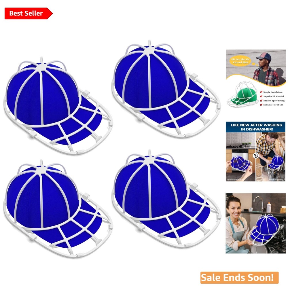 White Hat Washer Cage Set: 4 Pack for All Ages, Machine Safe & Convenient