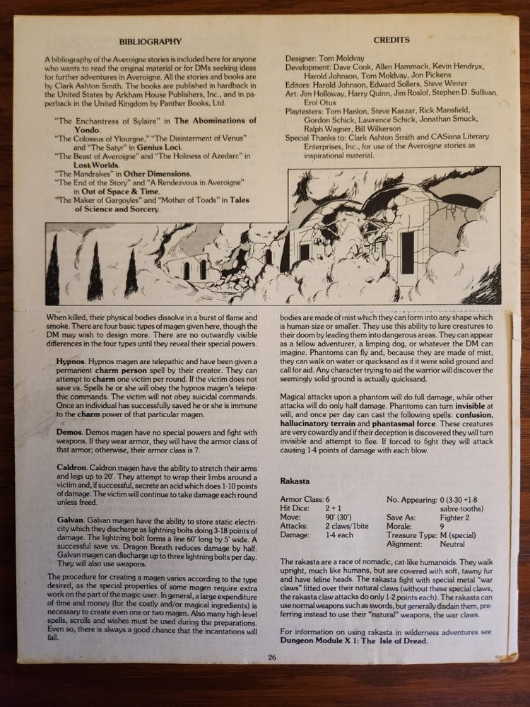 X2 Castle Amber module adventure D&D TSR Basic Dungeons & Dragons BECMI