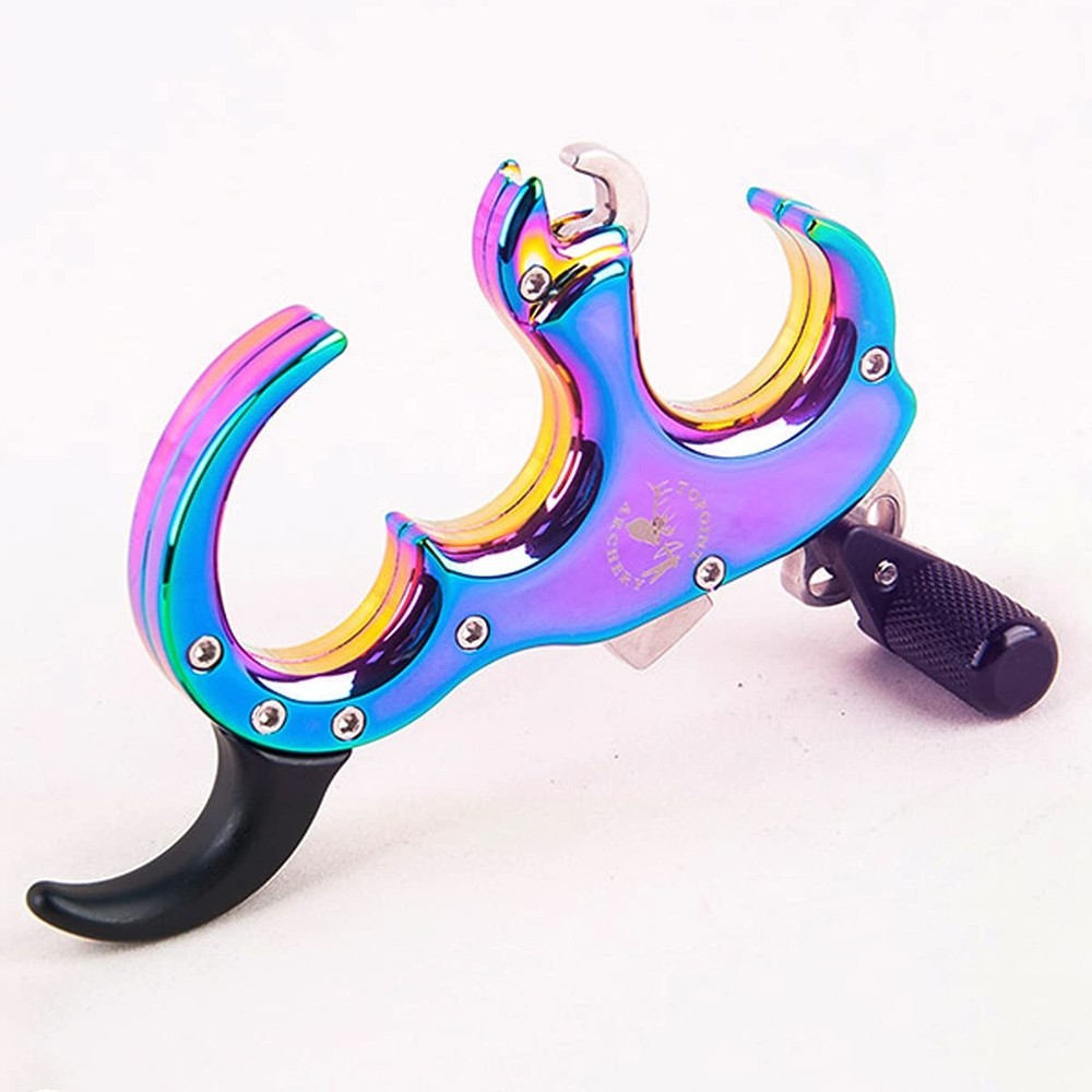 Compound Bow Release Aid Thumb Release 3/4 Fingers Adjustable Automatic Thumb...