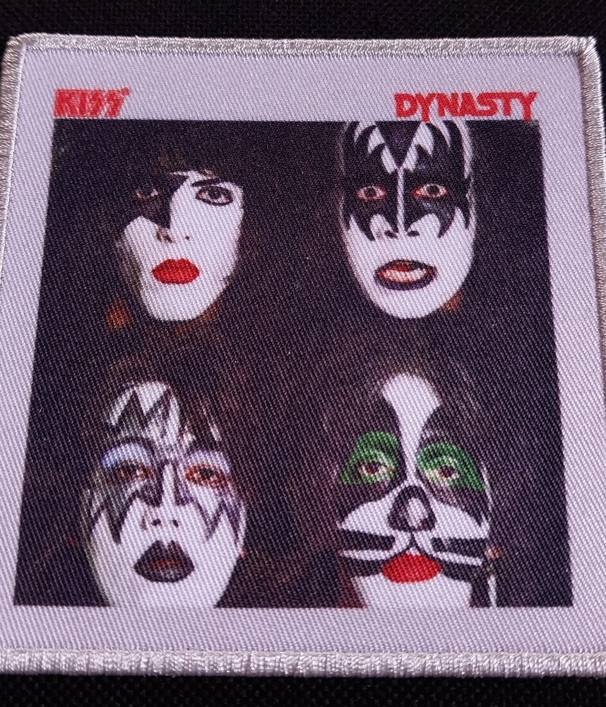 Licensed ~ DYNASTY Faces ~ KISS ~ Printed Iron On Band Battle Jacket PATCH