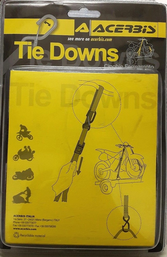 NEW Acerbic Tie Downs Cinghie Ferma Moto