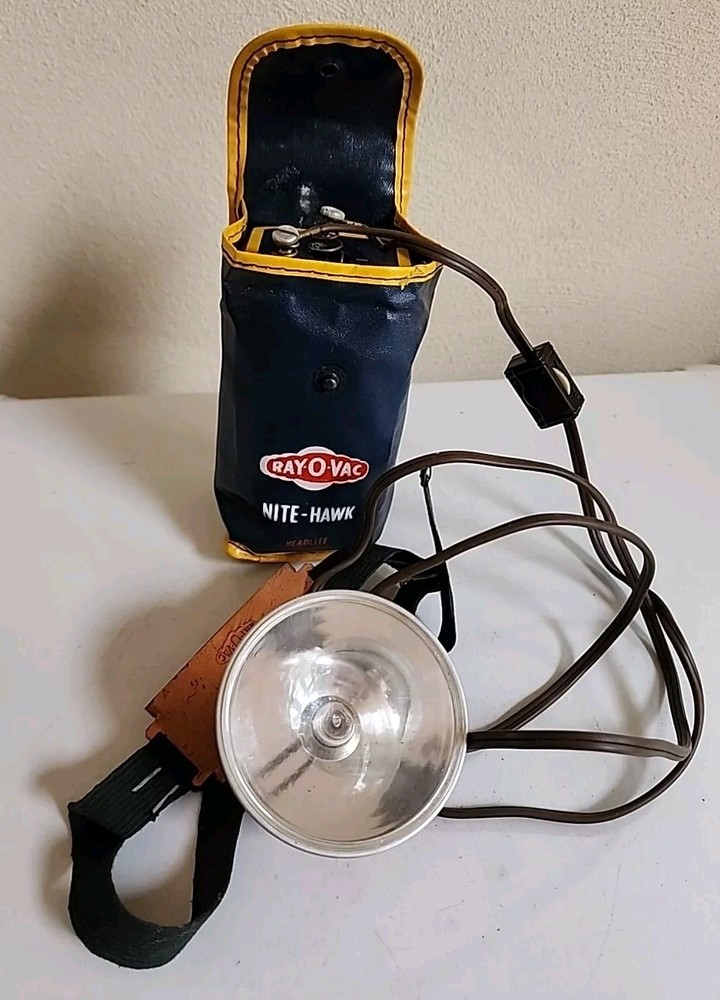 RAY-O-VAC NITE HAWK HEADLIGHT HEAD LITE FLASHLIGHT Coal Miner's Light Copper