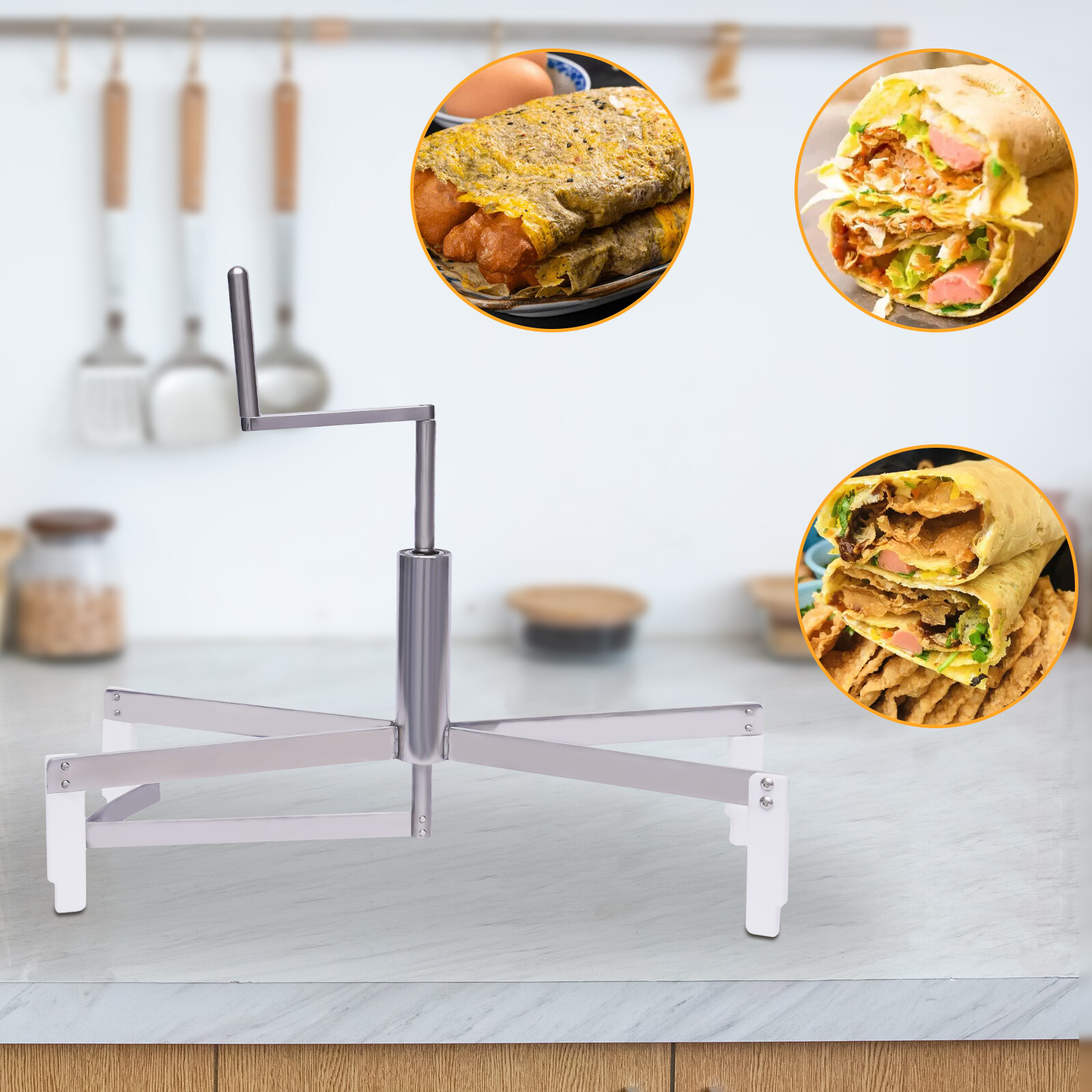 Commercial Stainless Steel Batter Spreader Crepe Maker Pancake Making Machine