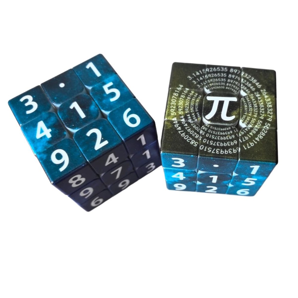 3x3 Speed Cube, Mathematical Pi Magic Cube UV Printing Educational Puzzles Br...
