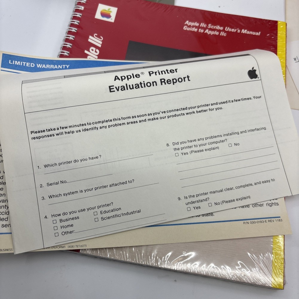 Vintage Apple IIc Scribe Printer Accessory Kit See Photos