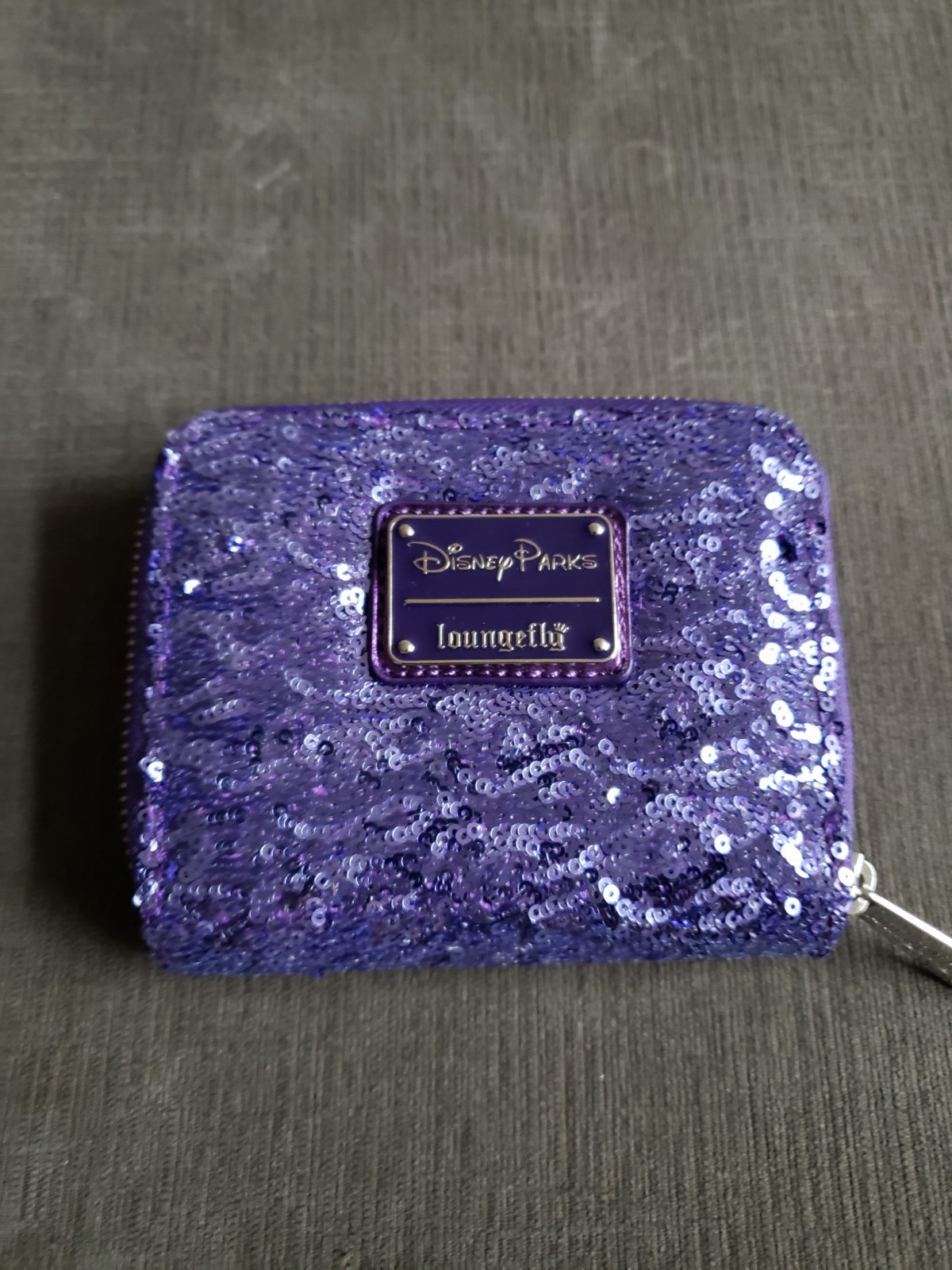 Disney Parks Exclusive Loungefly Minnie Potion Purple Sequined Wallet NWOT