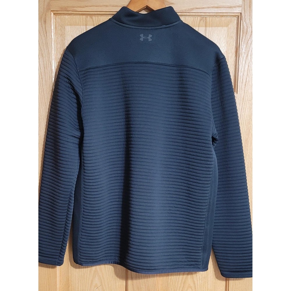 Under Armour Golf Black Ribbed Quarter Zip Pullover