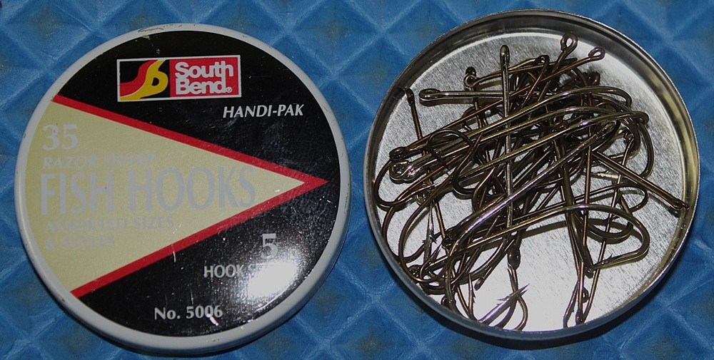 South Bend Razor Sharp Fish Hooks Assorted Sizes And Styles Handi-Pak 35ct 5006