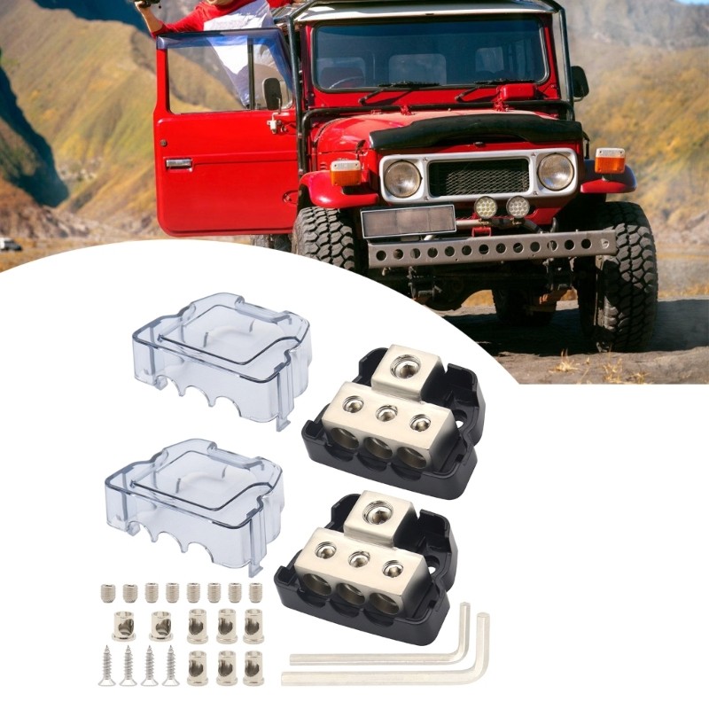 Power Distributor Unit for Car Sound Frequency Installations with Essential Tool