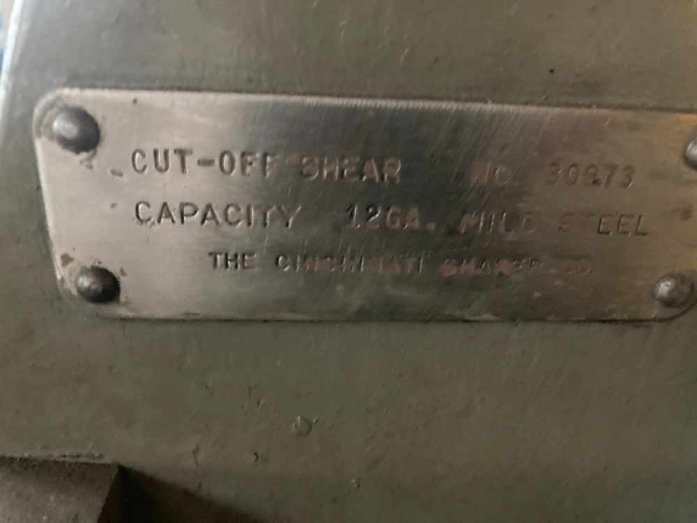 5 ' POWER SHEAR SHEET METAL WORK NOTEBOUND SHYEAR 12 GAGE