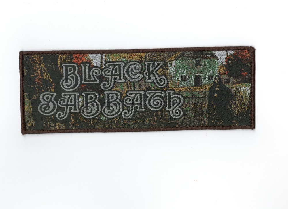 BLACK SABBATH ,  SEW ON BRONW  BORDER  WOVEN PATCH