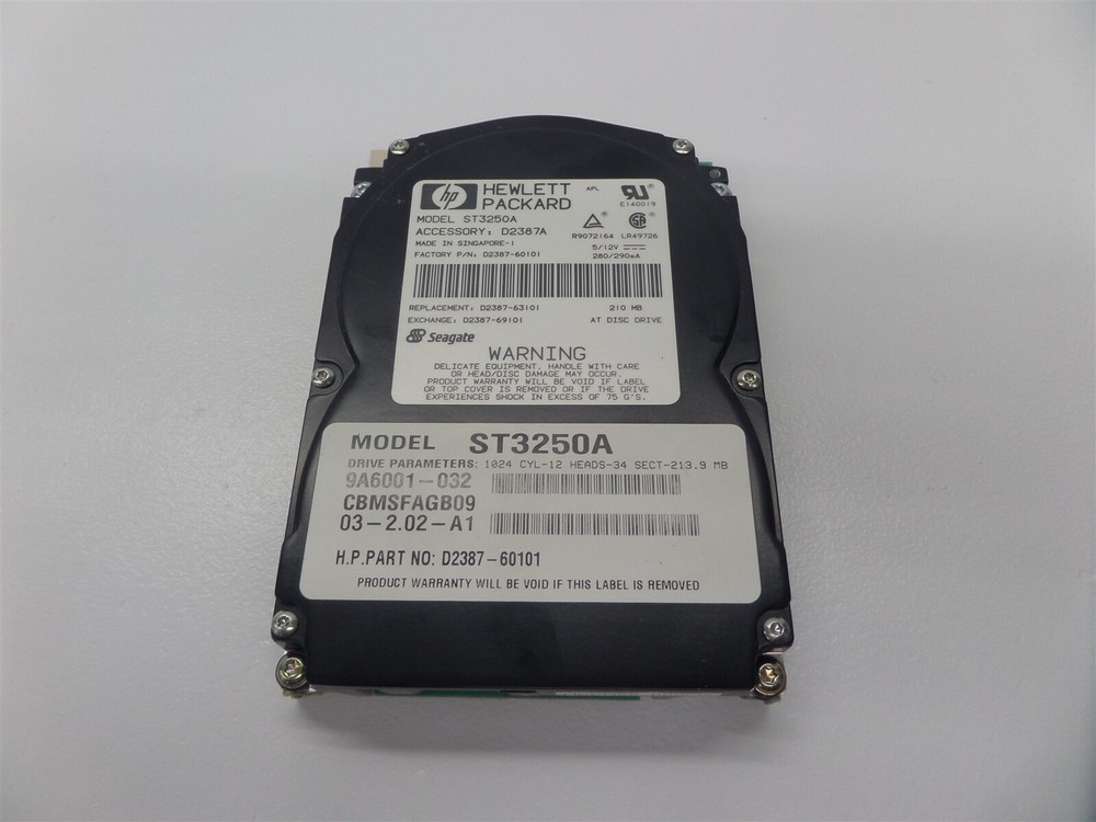 Hewlett Packard ST3250A 3.5" 213MB Hard Disk Drive
