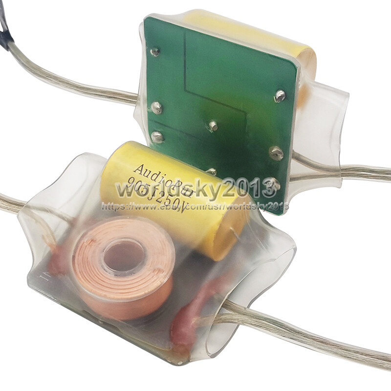 2x 150W 1-Way Treble Speaker Frequency Divider Crossover 1-High 2nd-Order Filter