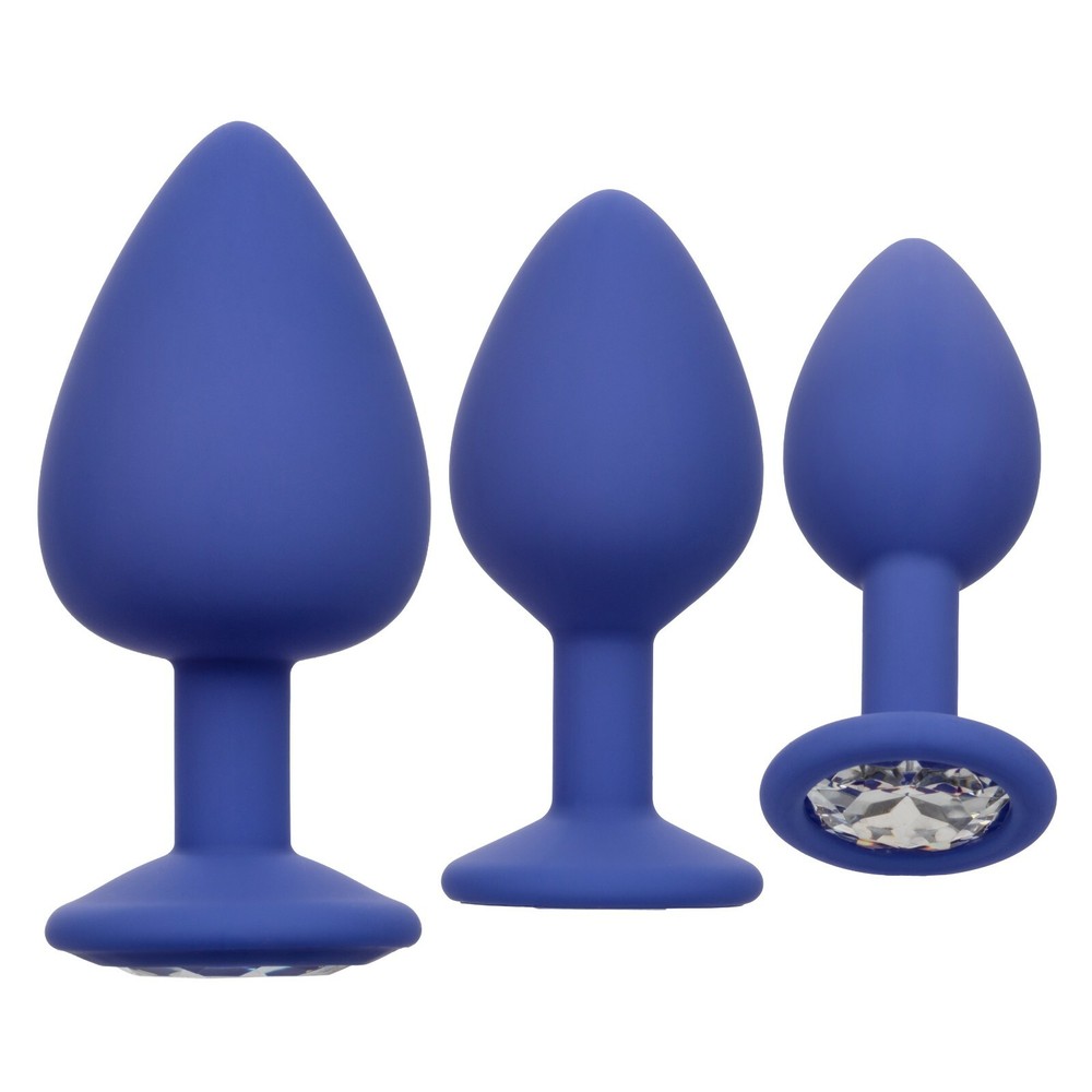 Cheeky Gems Purple Anal Expanders Butt Plug Set