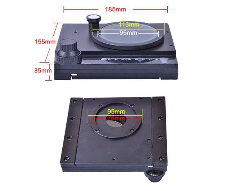 360°Rotatable Universal Precision Moving Platform XY Fine-Tuning for Microscope