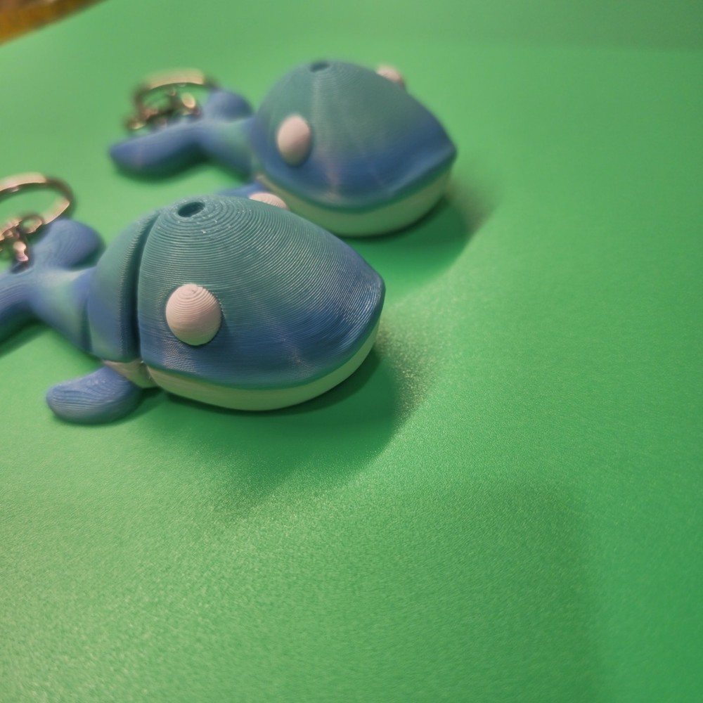 FLEXI WHALE KEYCHAIN 3D PRINT ARTICULATED