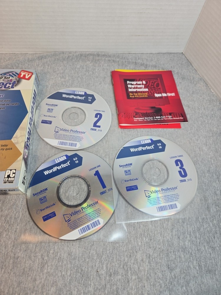 Video Professor Learn WordPerfect PC Software