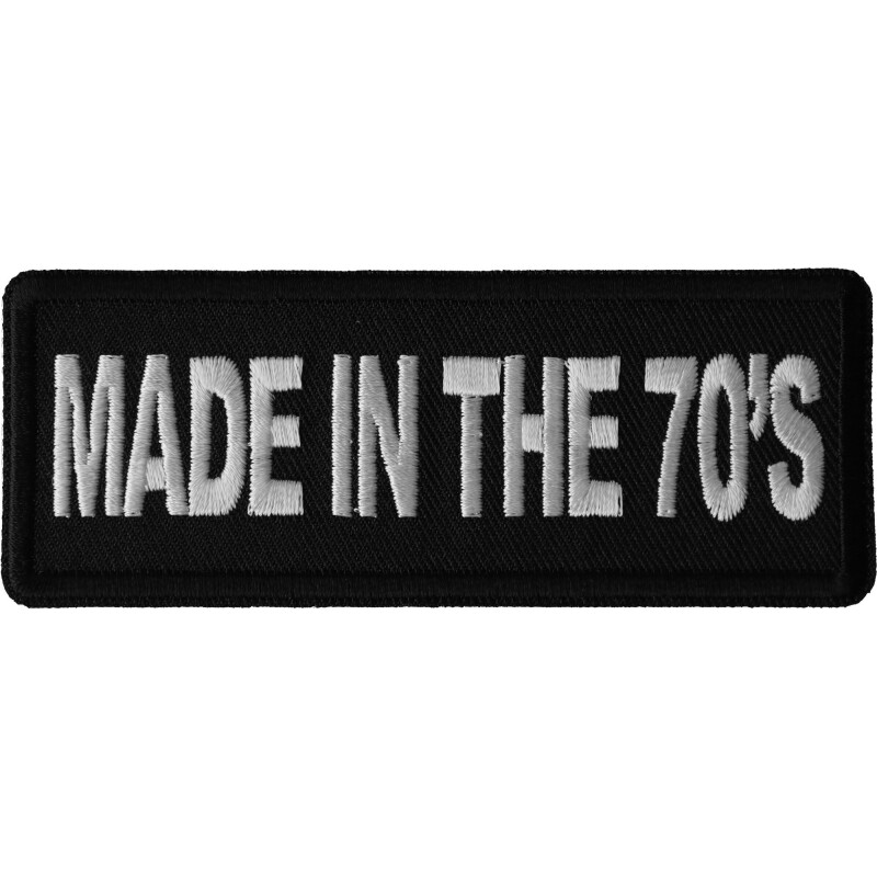 Embroidered Iron-On Patch, Made in the 1970s, 4" x 1.5"