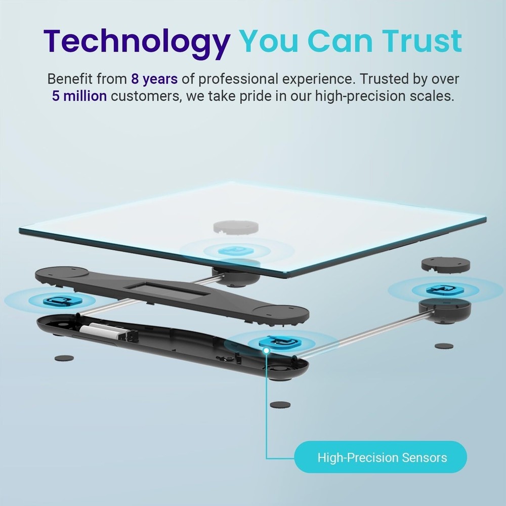 Weight Bathroom Scale, Large Blue