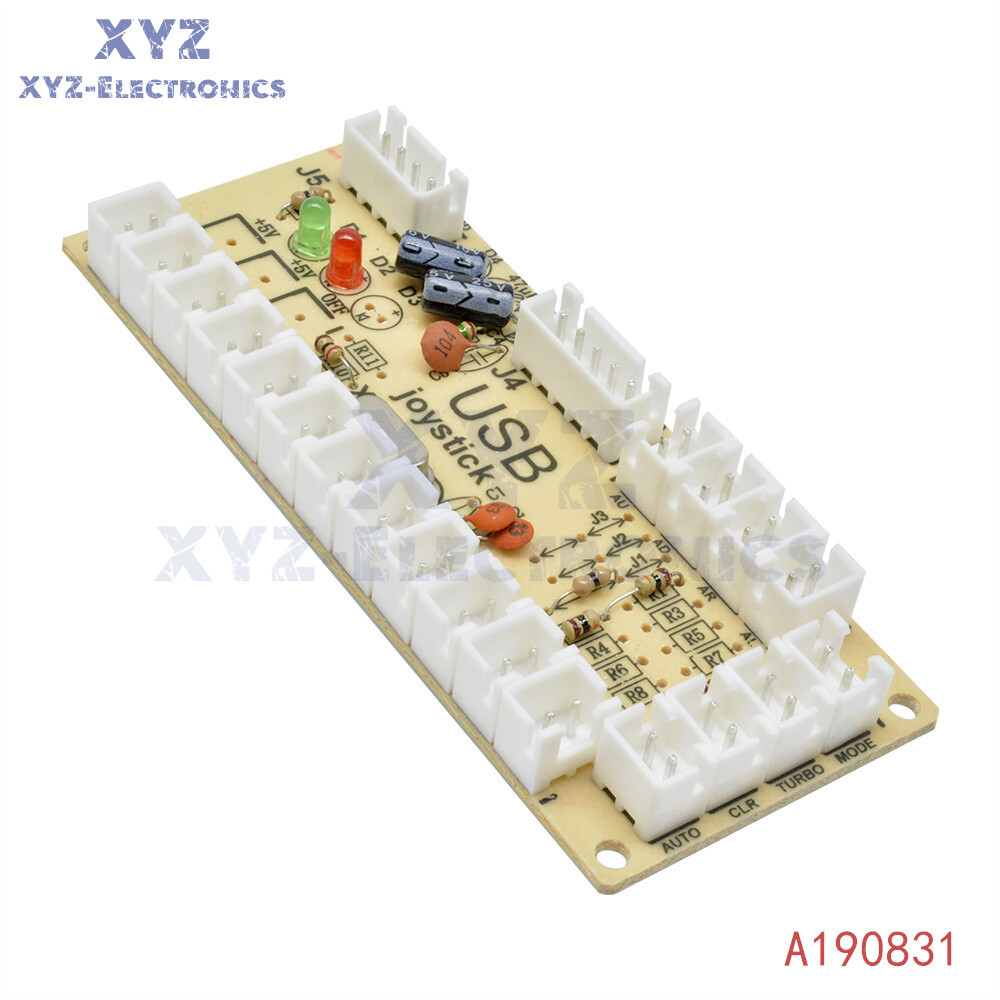 USB Encoder Zero Delay Arcade PC to Joystick MAME 5Pin Sanwa Push Button cable