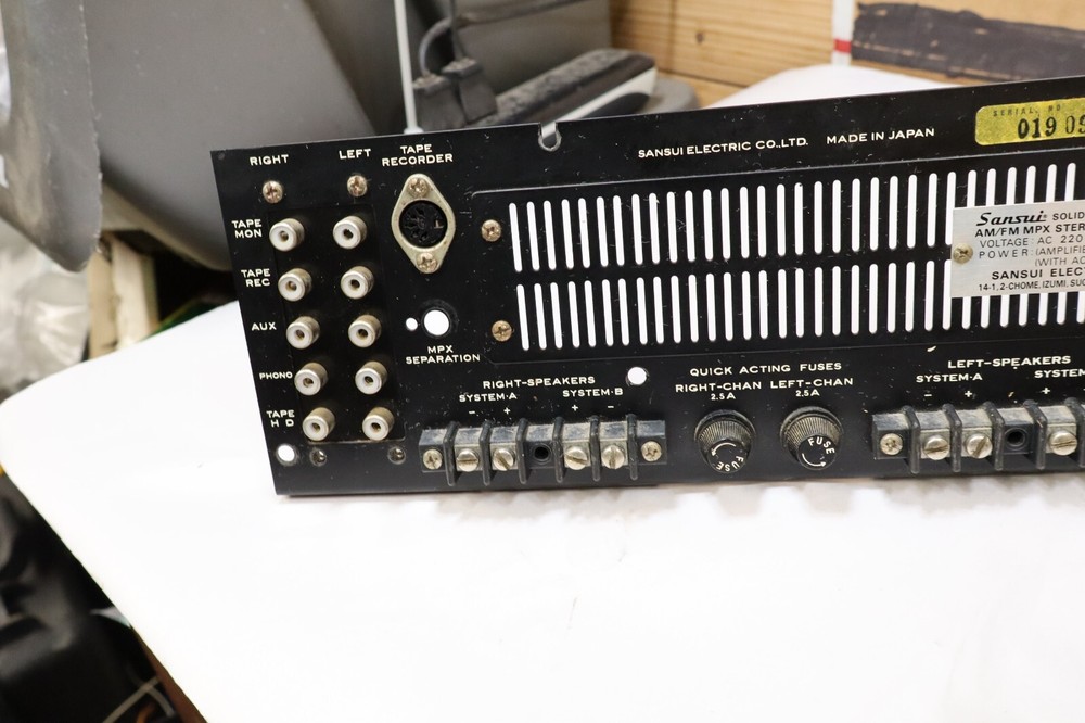 Sansui Model 2000 Tuner amplifier Part Back Cover