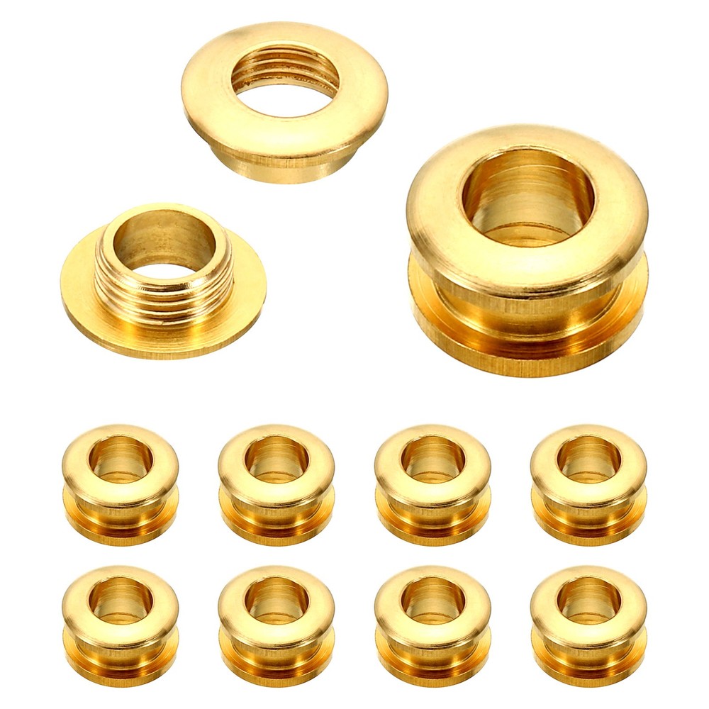 7mm(2/7 Inch) Solid Brass Hole Eyelets, 10 Pcs Arc Surface Grommets, Brass Tone