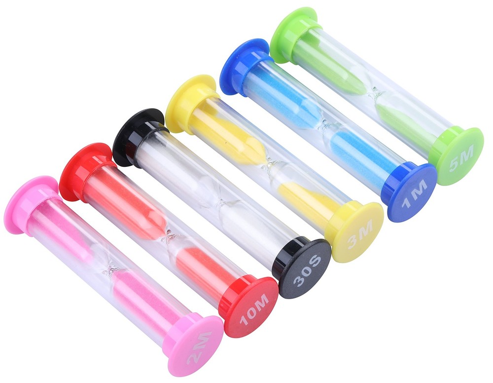 Plastic Sand Timer Sandglass Hourglass Sand Clock Timer 30 sec, 1 min, 2 mins...