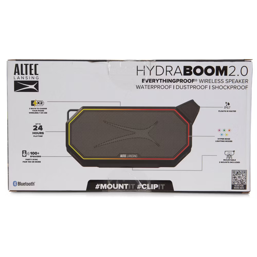 Altec Lansing HydraBoom 2.0 Bluetooth Speaker - Black