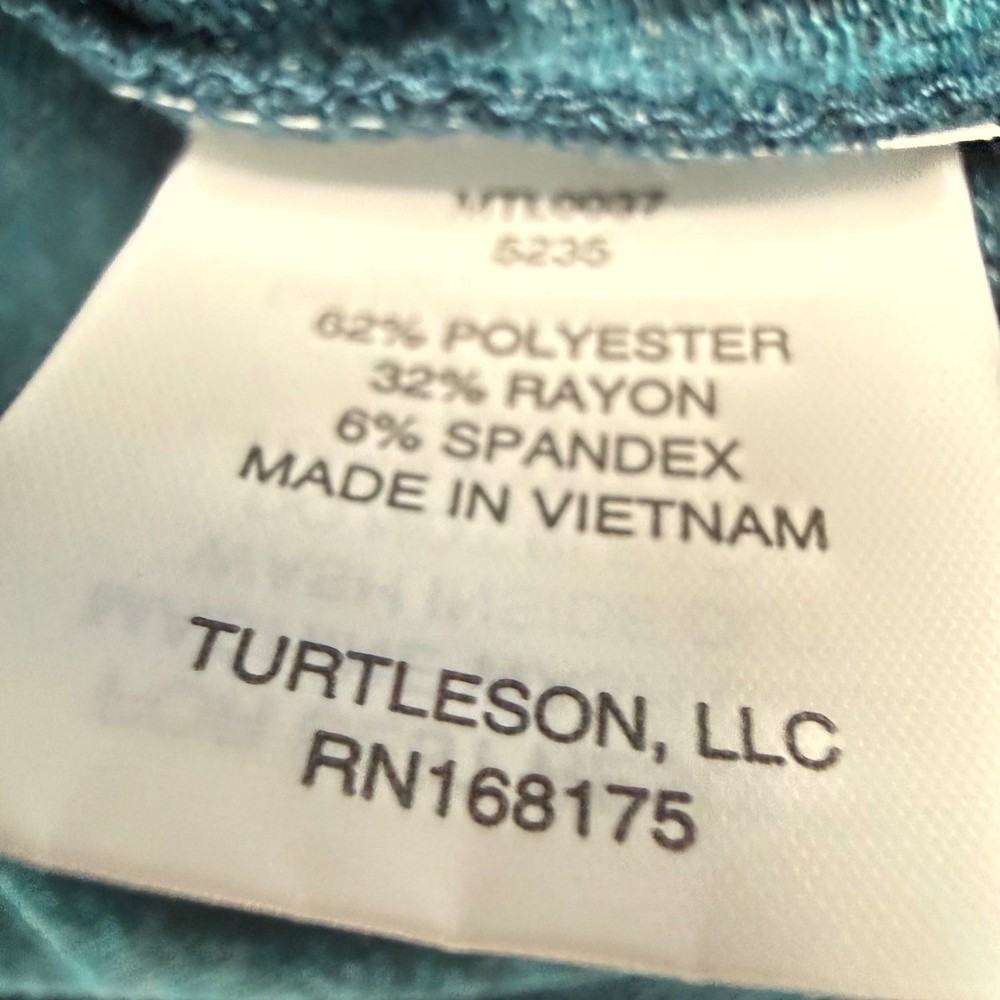 Turtleson 1/4 Zip Pullover Mens Size M Teal Heathered Performance Golf Swish