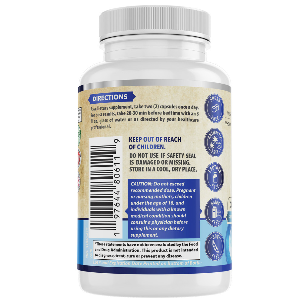 Sleep Complex for Adults. Sleep Support & Restful Sleep Blend. With Melatonin.