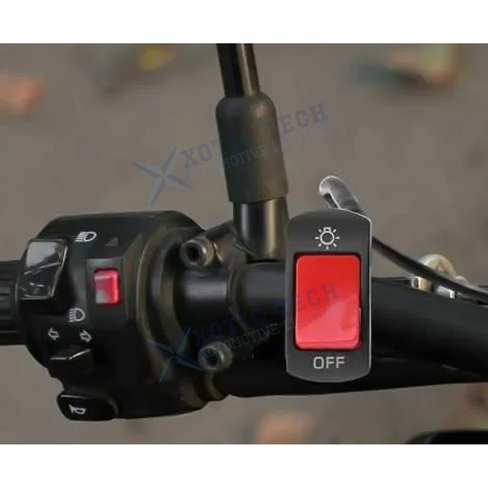 7/8″ Waterproof Motorcycle ATV Handlebar Push Button Switch Mount Toggle DC12V