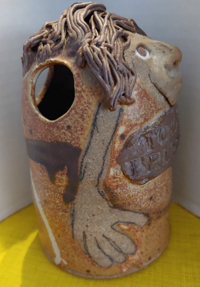 Studio Art Pottery Toothbrush Holder Funky Man